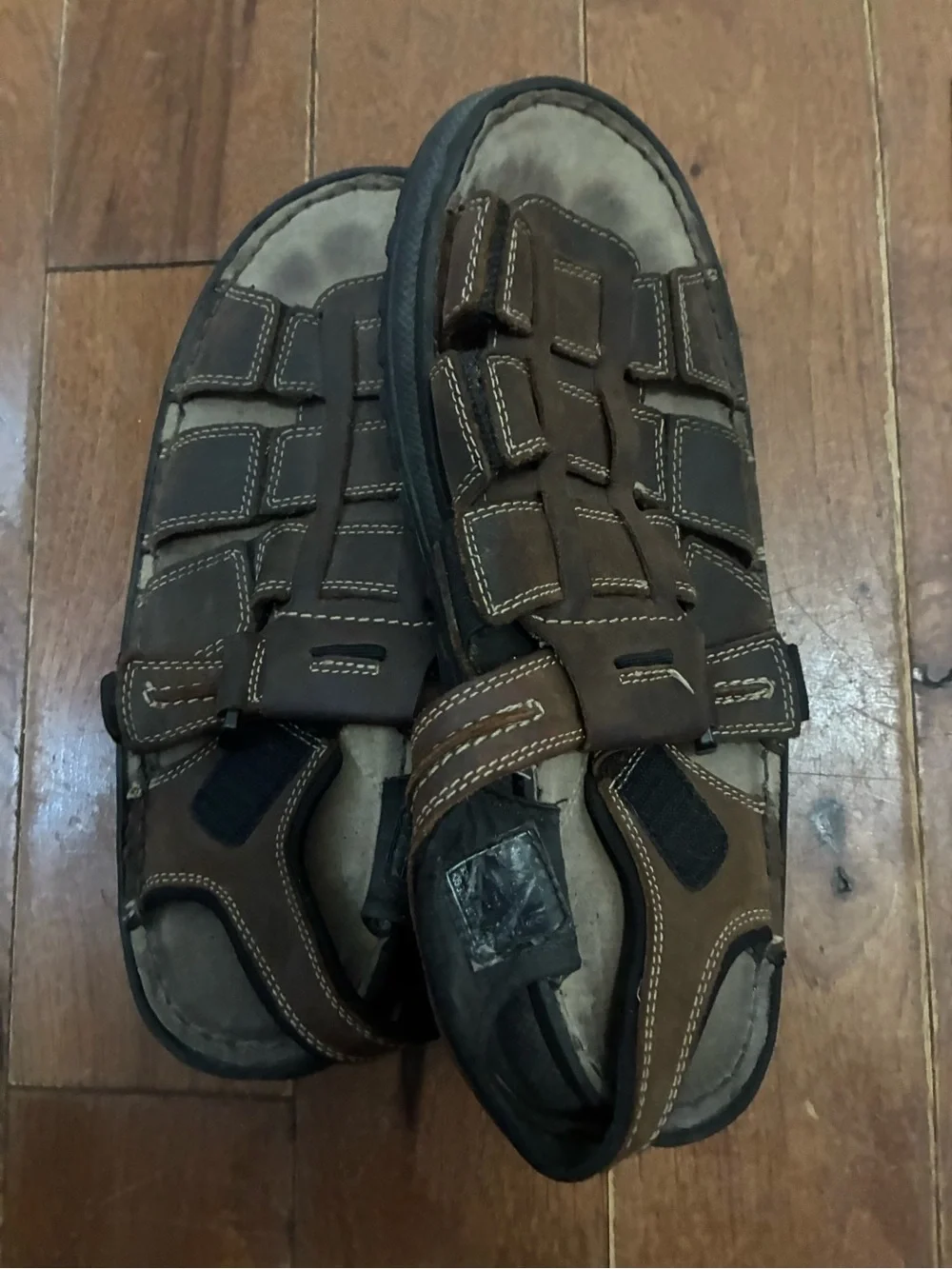 US Size 10 Men's Skechers Brown Leather Outdoor Sandals